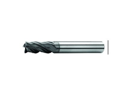 Fréza válcová čelní 3x8x57, Z4,35°-38°, DIN 6527L, SK, AlTiN, N
