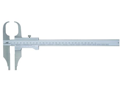 Posuvné měřítko z nerezové oceli bez jemného nastavení s uchopovacími čelistmi 250x75mm
