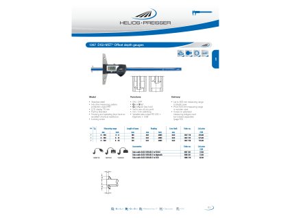 Hloubkoměr DIGI-MET IP67 typ 1372 HELIOS PREISSER