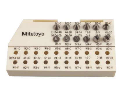 Sada metrických výměnných měřicích doteků k mikrometrům na měření závitů M1-M6 MITUTOYO