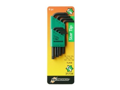 Sada L-klíčů/torx kolmé zakončení TLXS8 velká (T9-T40) BONDHUS
