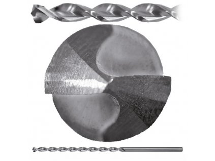 Vrták 03,80 - 175/120 DIN 1869/1RGT50HSS