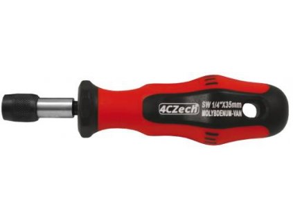 1/4" Držák bitů 4CZECH s rukojetí s pojistkou pro nástavec profi magnetický