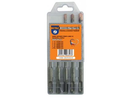 Sada vrtáků SDS+ 5dílná 2b. 5,6x110/45 a 6,8,10x160/95