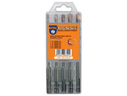 Sada vrtáků SDS+ 5dílná 2b. 5,6,8,10,12x160/95