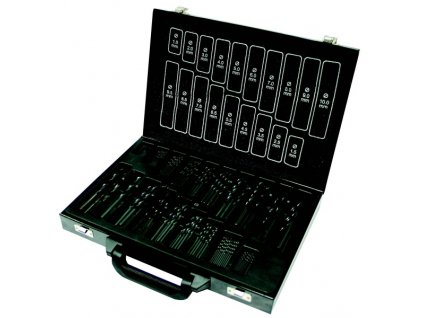 Prodejní box s vrtáky ČSN 221121RNHSS 170kusů 1-10mm x 0,5mm Pasivované