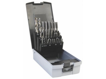 Sada vrtáků CZ002 a závitníků ČSN223010 M3-M12, 28dílů