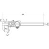 Digitální posuvné měřítko popisovací IP67 s karbidovým hrotem 200x40/33mm
