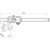 Digitální posuvné měřítko IP67 s vnějšími měřícími čelistmi 10-160mm