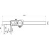 Digitální posuvné měřítko IP67 s vnitřními měřícími hroty 0-140mm