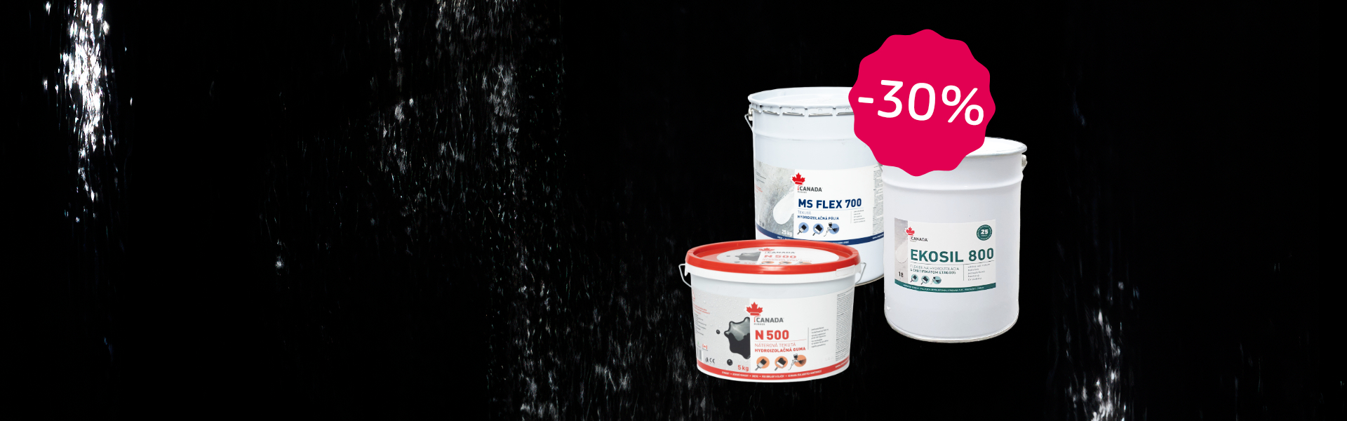 Black Friday zľavy na vybrané hydroizolácie Canada Rubber na StopVode.sk