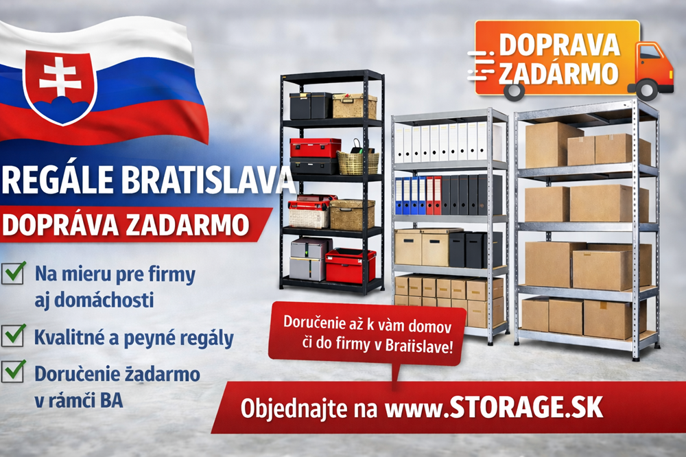 Regále Bratislava – Kvalitné regály s dopravou zadarmo až k vám
