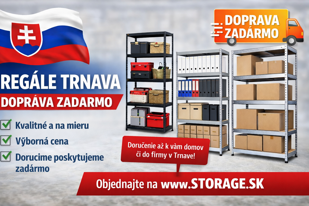 Regále Trnava – Kvalitné regály pre firmy aj domácnosti s dopravou zadarmo
