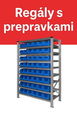 Regály s prepravkami