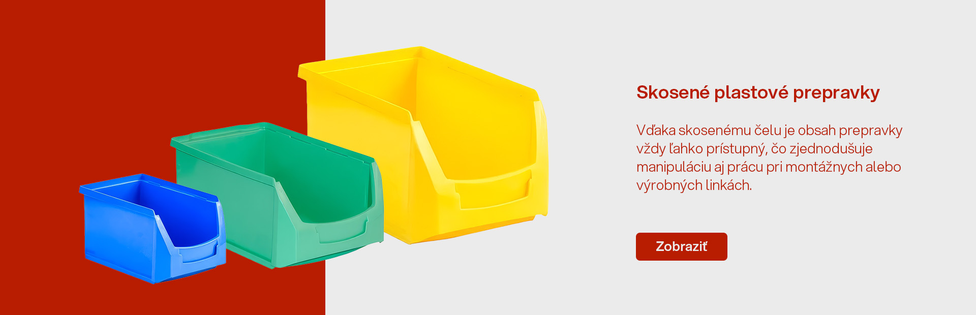 Skosené plastové prepravky