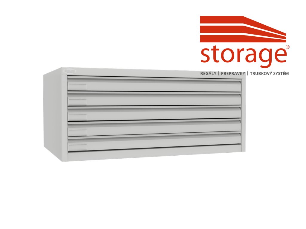 Výkresová skriňa Srm 101 (color_body RAL 7035, svetlošedá, color_door RAL 7035, svetlošedá)
