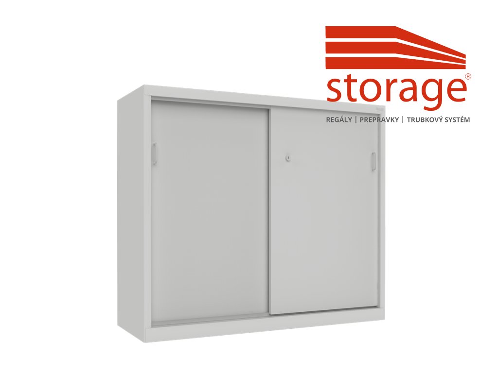 Skriňa s posuvnými dverami Sbm 112 (color_body RAL 7035, svetlošedá, color_door RAL 7035, svetlošedá)