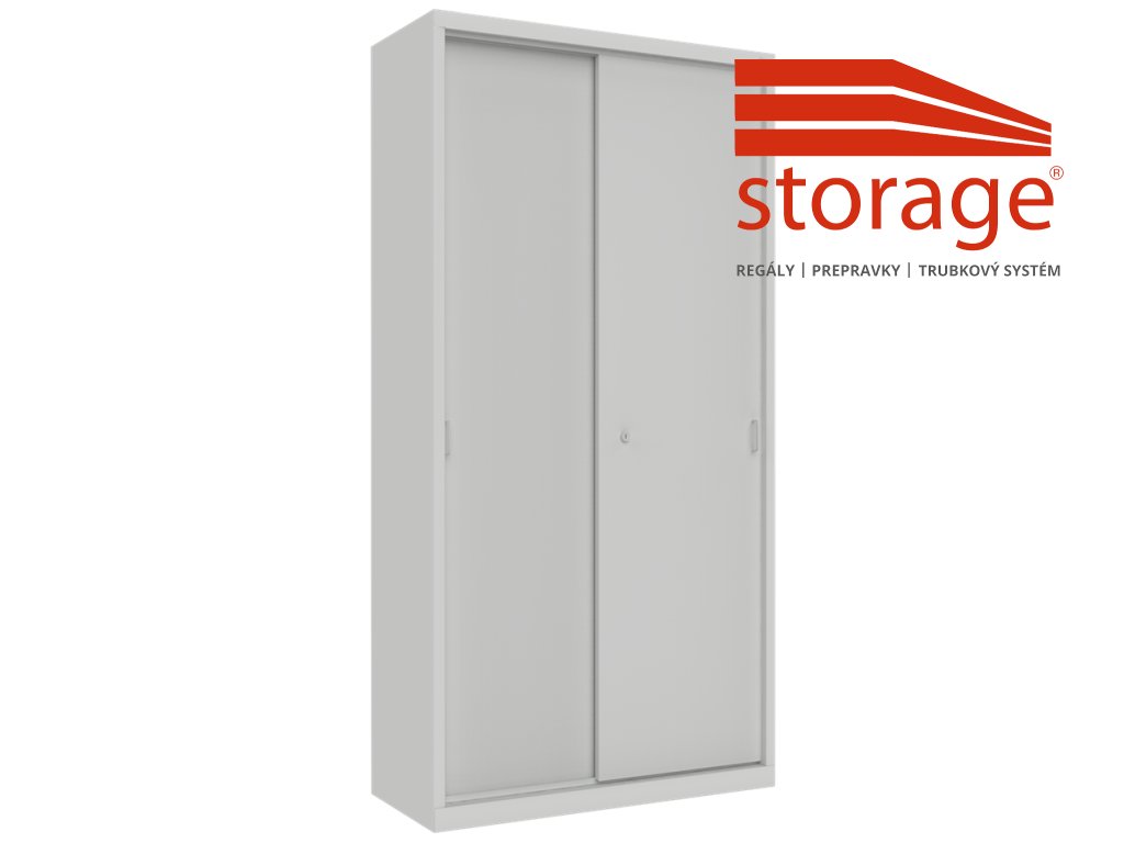 Skriňa s posuvnými dverami Sbm 222 (color_body RAL 7035, svetlošedá, color_door RAL 7035, svetlošedá)