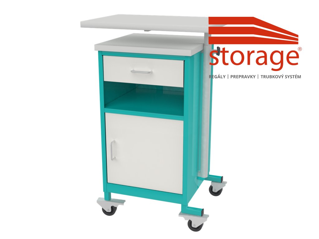 Nočný stolík Szl 201 (color_body RAL 9010, biela, color_door RAL 9010, biela)
