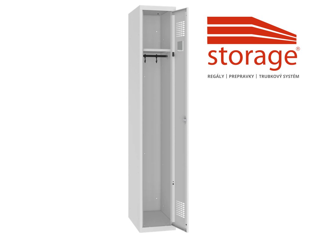 Kovový šatník 1-dverový Sum 310 W (color_body RAL 7035, svetlošedá, color_door RAL 7035, svetlošedá)