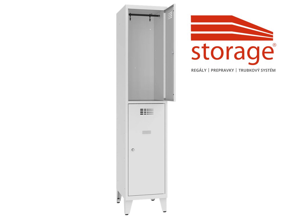 Šatník Sus 412 Wn (color_body RAL 7035, svetlošedá, color_door RAL 7035, svetlošedá)