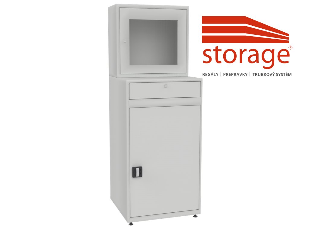 Počítačová skriňa SmK 4 (color_body RAL 7035, svetlošedá, color_door RAL 7035, svetlošedá)