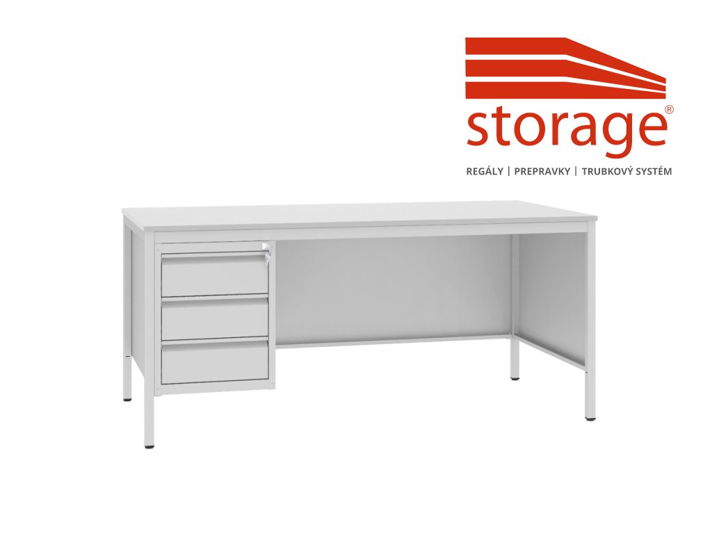 Písací stôl Bim 031 (color_body RAL 7035, svetlošedá)