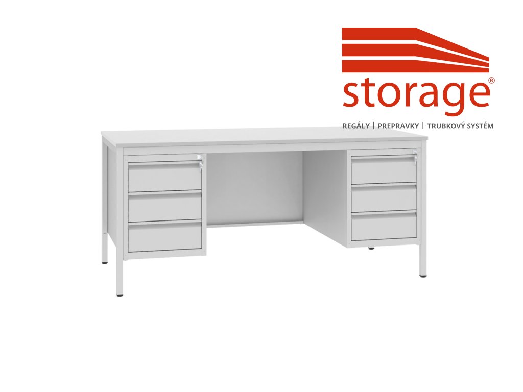 Písací stôl Bim 051 (color_body RAL 7035, svetlošedá)