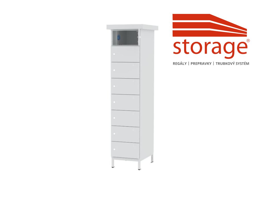 Exteriérová skriňa na nabíjanie batérií SZLB (color_body RAL 7035, svetlošedá, color_door RAL 7016, antracitová šedá)