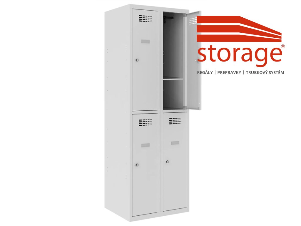 Šatník Sus 322 W s policou (color_body RAL 7035, svetlošedá, color_door RAL 7035, svetlošedá)