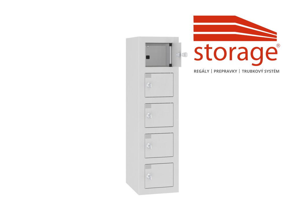 Úschovná skriňa s USB zásuvkami WSSv 05 (color_body RAL 7035, svetlošedá, color_door RAL 7035, svetlošedá)