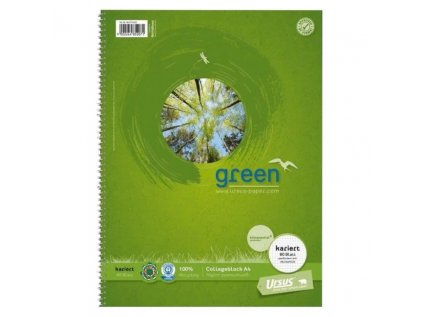 109704 1 blok college format werk ursus green a4 80 listov stvorcekovy 70g recyklovany
