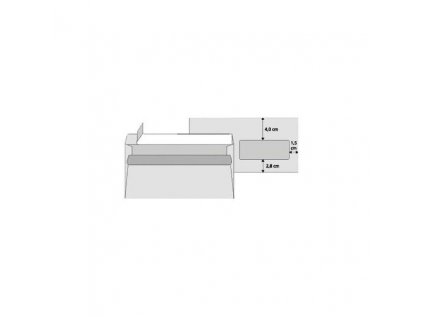 124698 1 postove obalky dl cygnus s paskou okienko vpravo potlac 500 ks