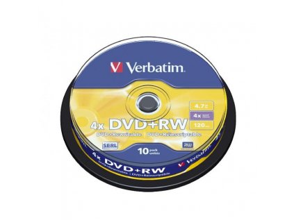 151374 1 verbatim dvd rw 4x 4 7gb cake 10 ks