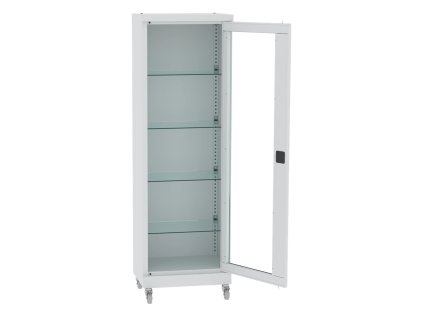 Presklená skriňa Sml 111 (color_body RAL 9010, biela, color_door RAL 9010, biela)