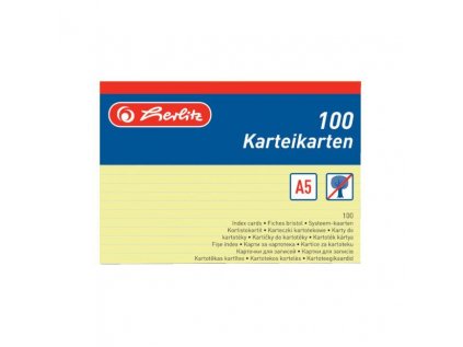 178127 1 papierove linajkove karticky a5 herlitz 100 ks