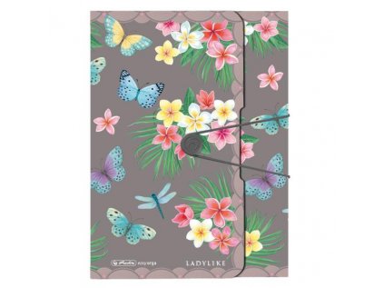 183465 plastovy box s gumickou herlitz ladylike a4 pp motyl