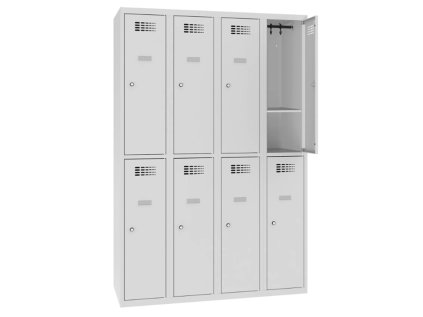 Šatník Sus 342 W s policou (color_body RAL 7035, svetlošedá, color_door RAL 7035, svetlošedá)