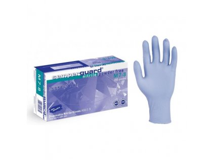 199587 rukavice jednorazove nitrilove nepudrovane modre semperguard sapphire vel 9 l 200 ks
