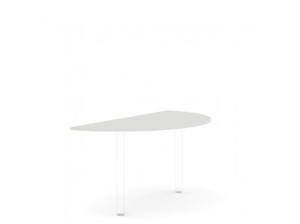 200299 1 doplnkovy stol bez nohy basic 160x2 2x80cm biela