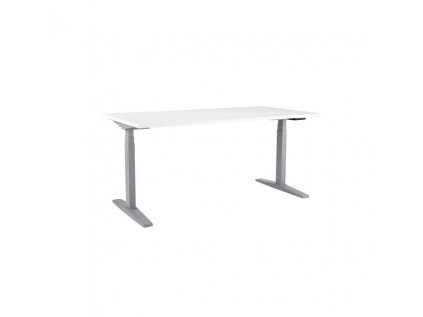 200553 vyskovo nastavitelny stol basic 2 motorovy 138x80 cm podnoz siva doska biela
