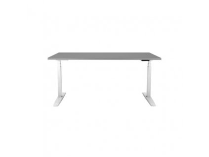 200913 vyskovo nastavitelny stol basic 1 motorovy 160x80 cm podnoz biela doska siva