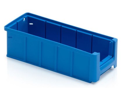 Modrá regálová prepravka 30x11,7x9 cm pre organizáciu drobného materiálu