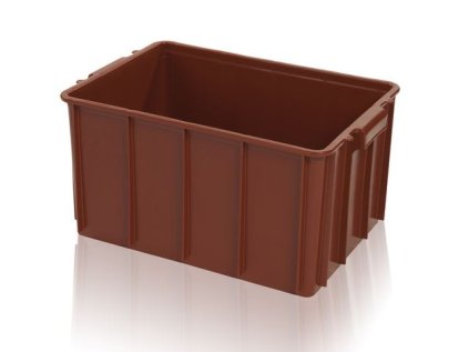 Hnedá mäsiarenská prepravka T50 60x40x30 cm s certifikátom pre potravinárstvo