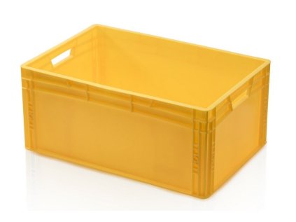 Priemyselná žltá Euro prepravka 60x40x27 cm s objemom 56 litrov