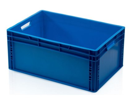 Priemyselná modrá Euro prepravka 60x40x27 cm s objemom 56 litrov