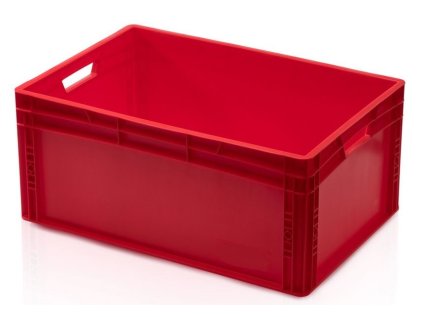 Priemyselná červená Euro prepravka 60x40x27 cm s objemom 56 litrov