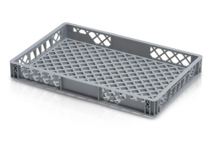 Perforovaná nízka prepravka 60x40x7,5 cm