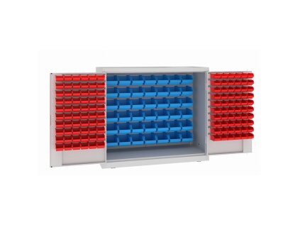 Skriňa s plastovými zásobníkmi MSW 112/5-11s (color_body RAL 7035, svetlošedá, color_door RAL 7035, svetlošedá)