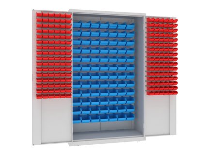 Skriňa s plastovými zásobníkmi MSW 212/5-09s (color_body RAL 7035, svetlošedá, color_door RAL 7035, svetlošedá)